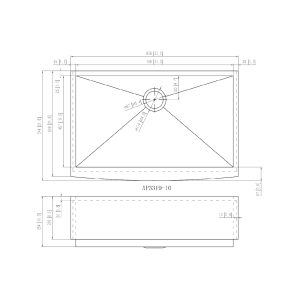 AP3319-10 Stainless Steel Apron Sink