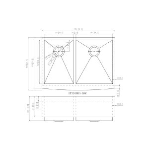 AP3019BS-10R Stainless Steel Apron Sink