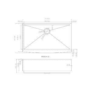 AP3619-10 Stainless Steel Apron Sink