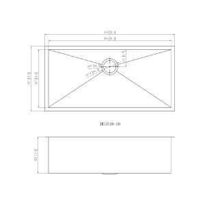 HU3618 Handmade Undermount Sink